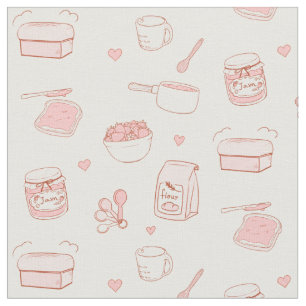 Tela Jam and Bread Made with Love Cute Pink Baking