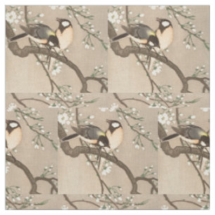 Tela Japonés asiático Ohara Koson pájaro carbonero pája