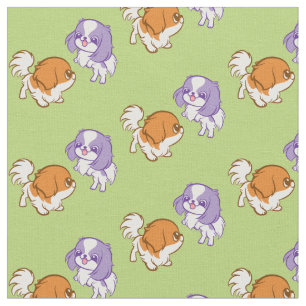 Tela Japonés Chin de los perritos de Kawaii que se