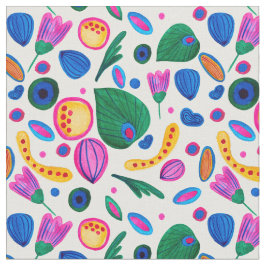 Tela Jardín Botánico Abstracto Boho Maximalist