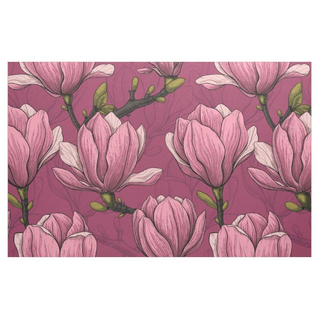 Tela Jardín de Magnolia ("Cuarto gordo" (fat quarter))