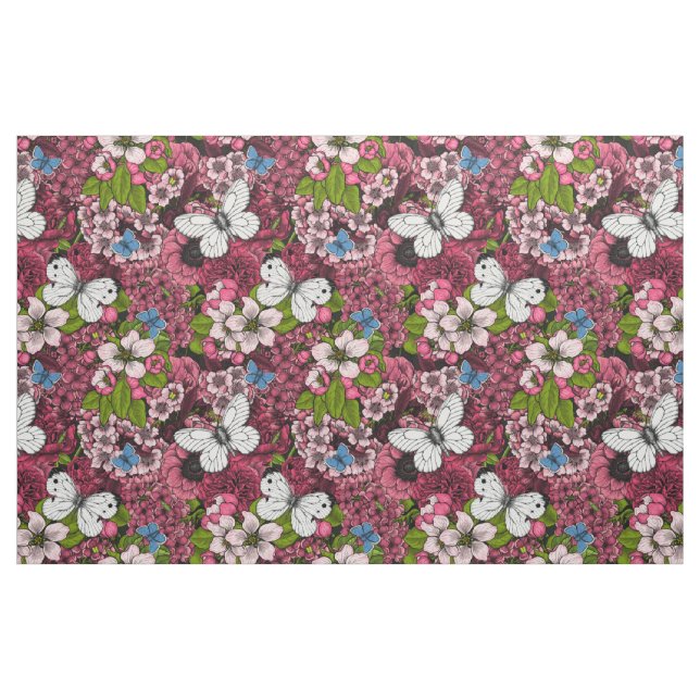 Tela Jardín de primavera ("Cuarto gordo" (fat quarter))