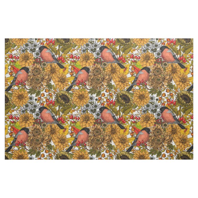 Tela Jardín otoñal 1 ("Cuarto gordo" (fat quarter))