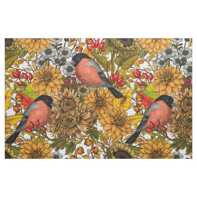 Tela Jardín otoñal 1 ("Cuarto gordo" (fat quarter))