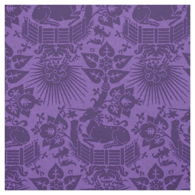 Tela Jardín Renacentista Unicornio, Ametista (Retal)