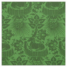 Tela Jardín Renacentista Unicornio, Esmeralda