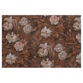 Tela "jardín Rosa" diseño floral clásico de tonos tierr