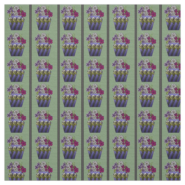 Tela Jarrón de lirios Craftsman de 58" de algodón cruza (Retal)