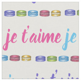 Tela Je T'aime I Love You France Macaron Pastry