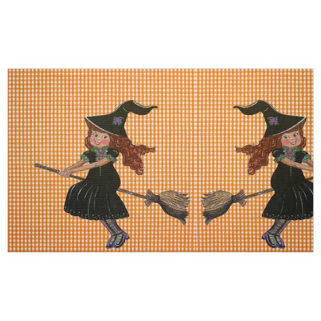 Tela Jenny the Little Witch Fabric ("Cuarto gordo" (fat quarter))