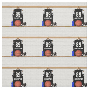 Tela Jersey blanco y negro personalizado del baloncesto