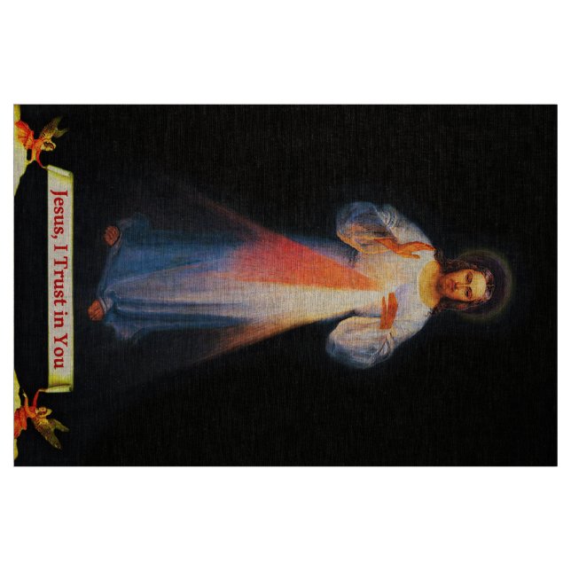 Tela Jesús Divino Mercy Faustina 02 201 ("Cuarto gordo" (fat quarter))