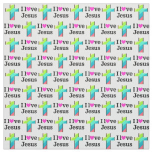 TELA JESÚS ME AMA Y AMO A JESÚS FABRIC