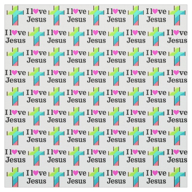 TELA JESÚS ME AMA Y AMO A JESÚS FABRIC (Retal)