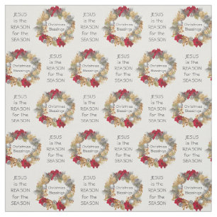 Tela JESUS RAASON   Festividad   Wreath navidades