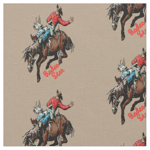 Tela Jinete a pelo del caballo del Bronc del vaquero