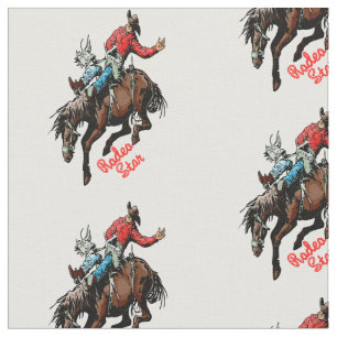 Tela Jinete a pelo del caballo del Bronc del vaquero