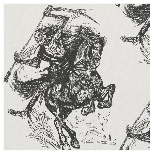 Tela Jinete de Cresta Grim (De cerca)