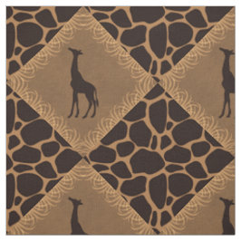 Tela Jirafa sobre estampado de animales