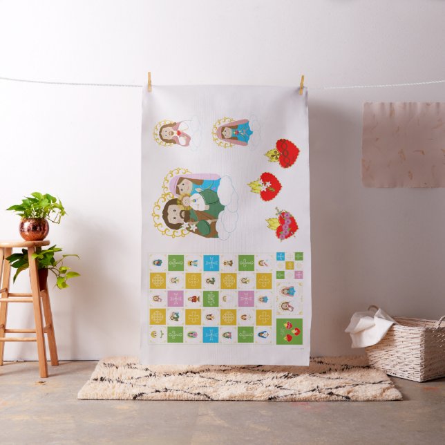 Tela +JMJ+ Cute Saint Baby Quilt Squares y Dolls (In Situ)