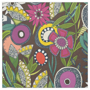 Tela joie floral espresso