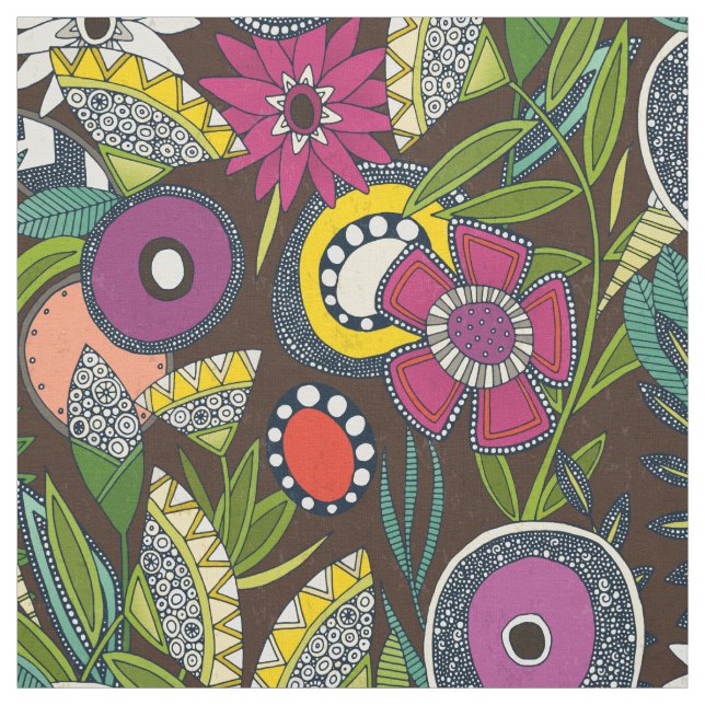 Tela joie floral espresso (Retal)