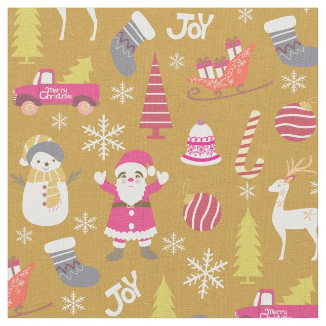 Tela Joy Navidades Gold (De cerca)