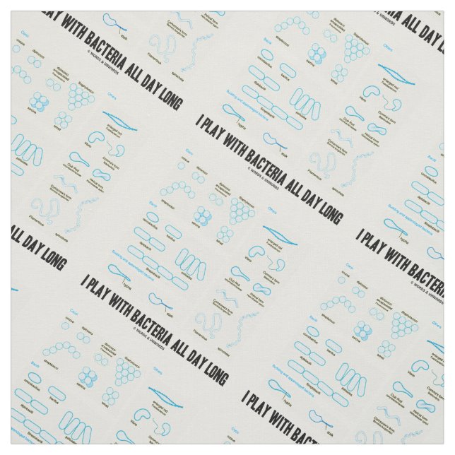 Tela Juego con microbiología de las bacterias todo el (Retal)