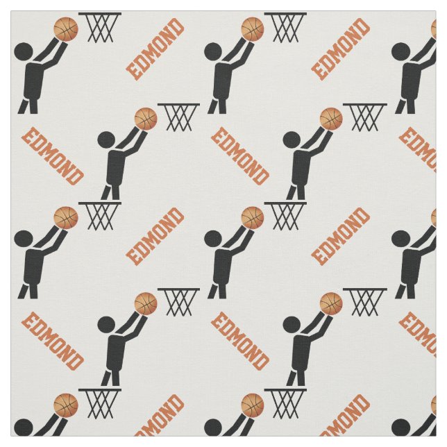 Tela Jugador de baloncesto y tu nombre personalizado (Retal)