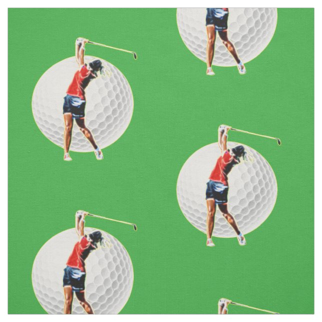 Tela Jugador de golf psicodélico que brilla (Retal)