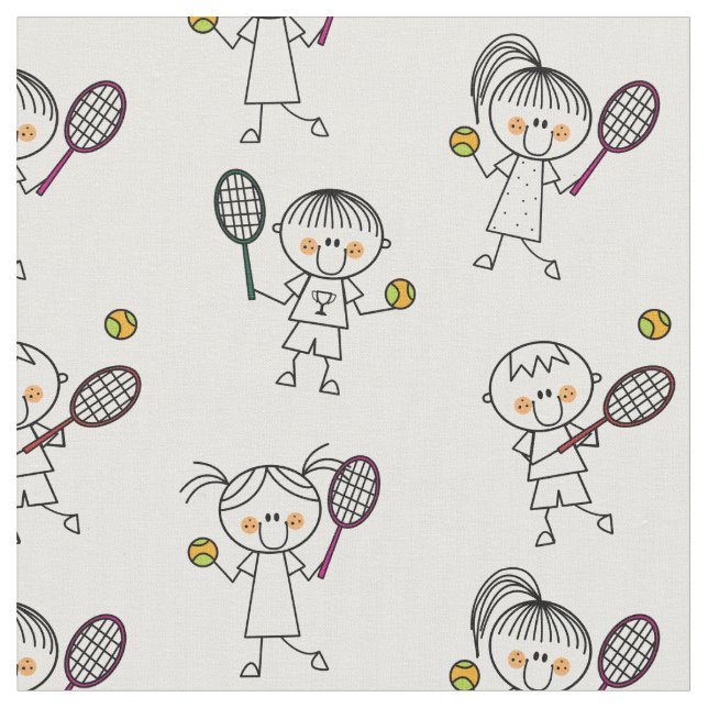 Tela Jugadores de tenis de palo en blanco (De cerca)