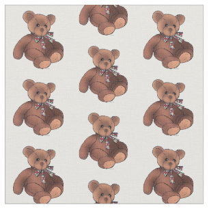 Tela juguete de oso dulce marrón