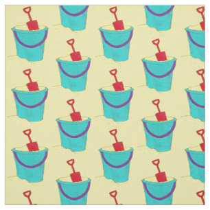 Tela Juguetes de arena de la pala de cubo de la playa d