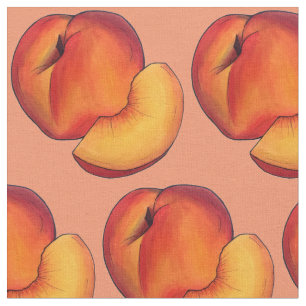 Tela Juicy Ripe Summer Peach Peaches Stone Fruto