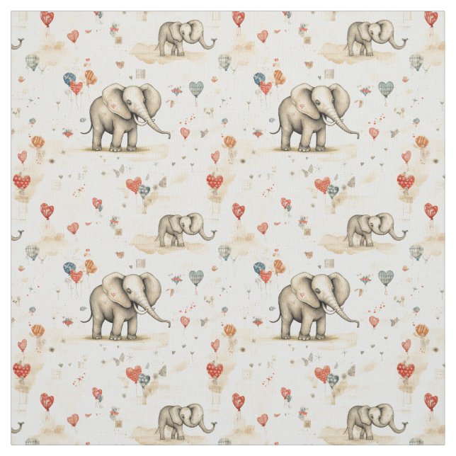 Tela Jumbo alegre: Elefante caprichoso (Retal)