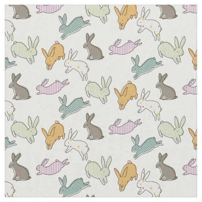 Tela Jumpy Bunnies (De cerca)