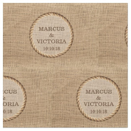 Tela Jute de matrimonio rústico de campo