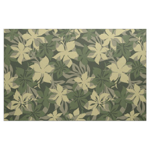 Tela Kaanapali Camo Hawaiian Hibiscus Floral