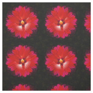 Tela Kaleidoscopio de Flor Hibiscus Rojo,