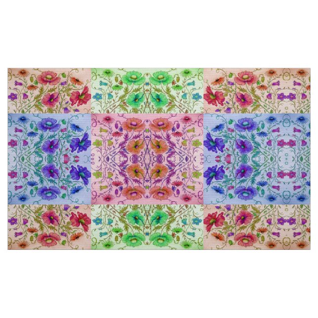 Tela Kaleidoscopio floral ("Cuarto gordo" (fat quarter))