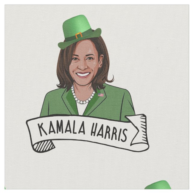 Tela Kamala Harris St. Patrick's Day (De cerca)