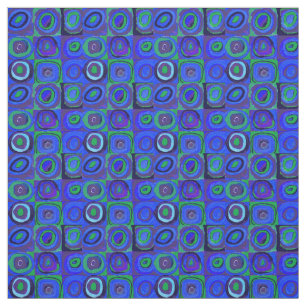 Tela Kandinsky Farbstudie Blue Quadrate Square Circle