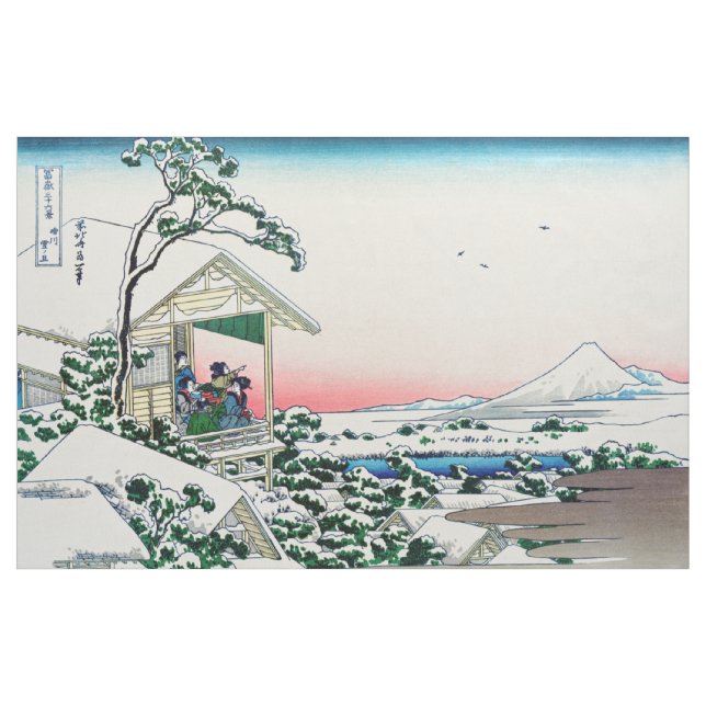 Tela Katsushika Hokusai - Casa de té en Koishikawa (Yarda)