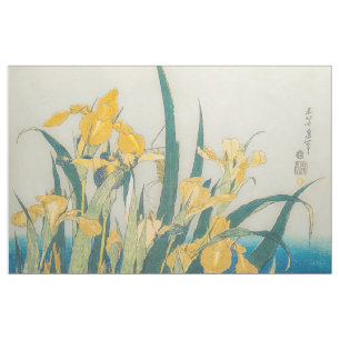 Tela Katsushika Hokusai - Grasshopper e Iris