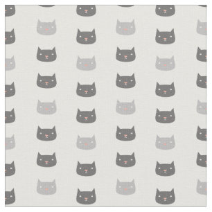 Tela Kawaii Cats Pattered Fabric