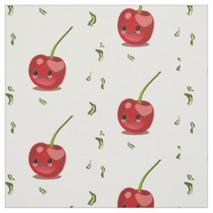Tela Kawaii de fruta de cerezo rojo