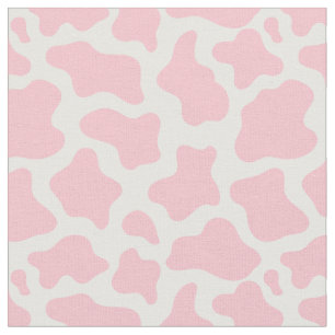 Tela kawaii impreso en vaca rosa pastel