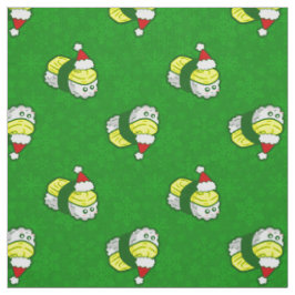 Tela kawaii navidad tamago sushi santa copo de nieve