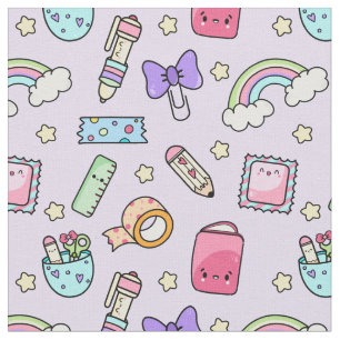 Tela Kawaii StationPattern Fabric