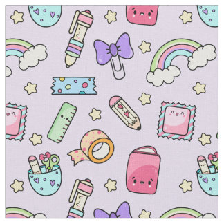Tela Kawaii StationPattern Fabric